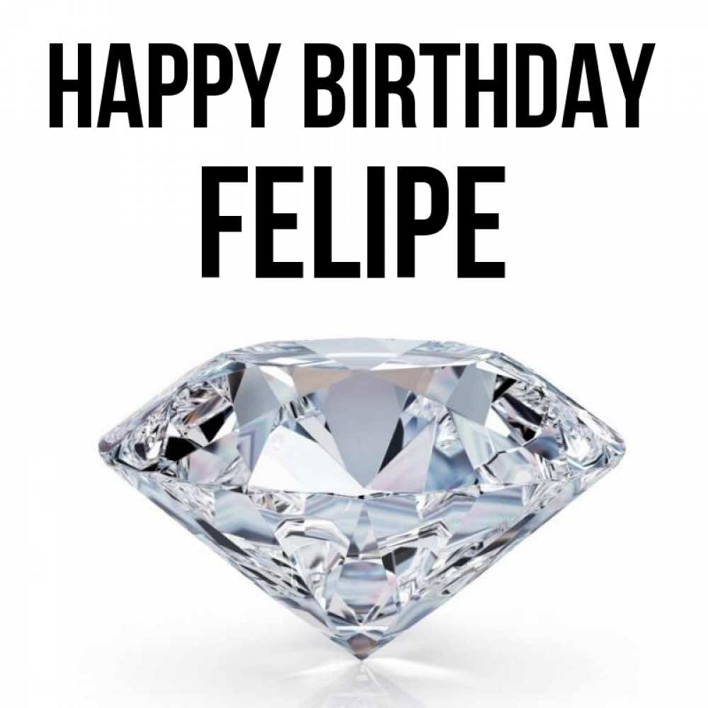 Greetings card с именем, Felipe Happy Birthday к пожеланием быть богатым Greetings with text for free download 