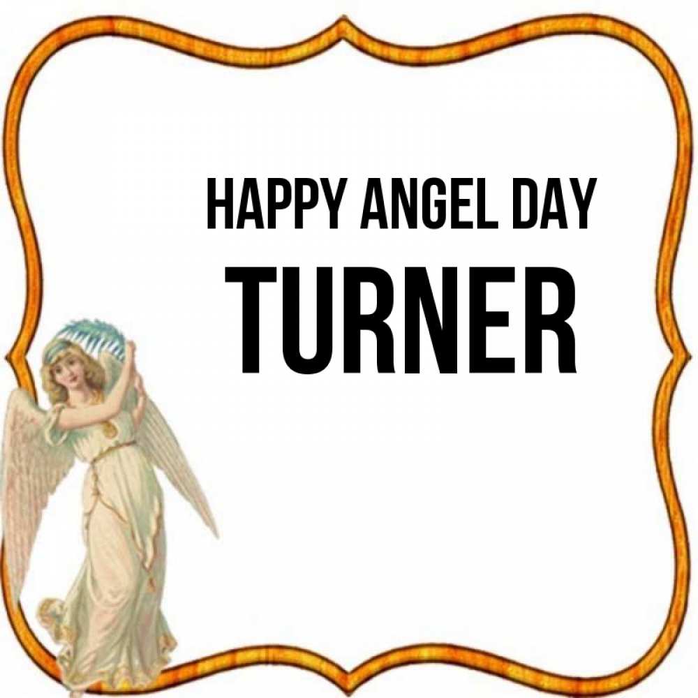 Greetings card с именем, Turner happy angel day рамочка простая Greetings with text for free download 