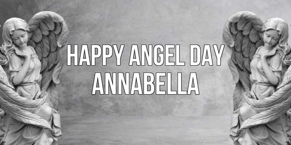 Greetings card с именем, Annabella happy angel day ангел хранитель, день ангела Greetings with text for free download 