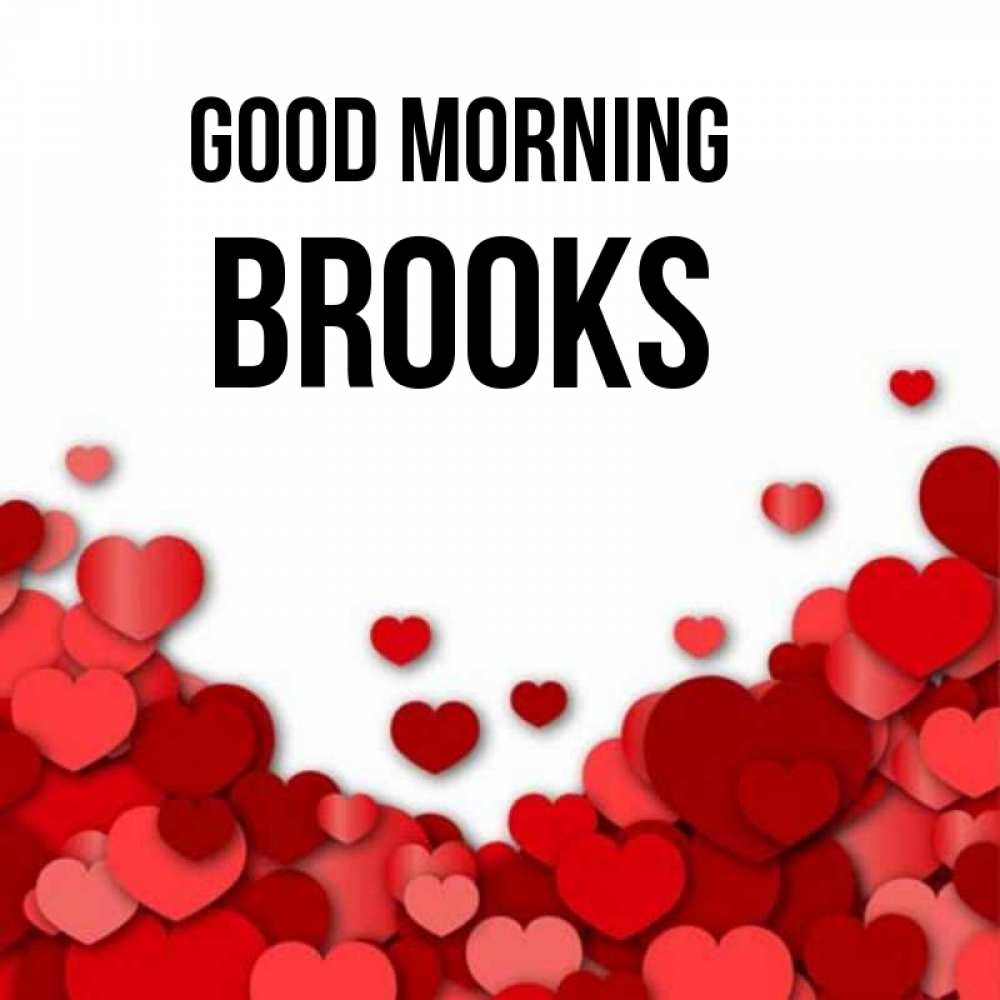 Greetings card с именем, Brooks Good morning хорошего настроения Greetings with text for free download 