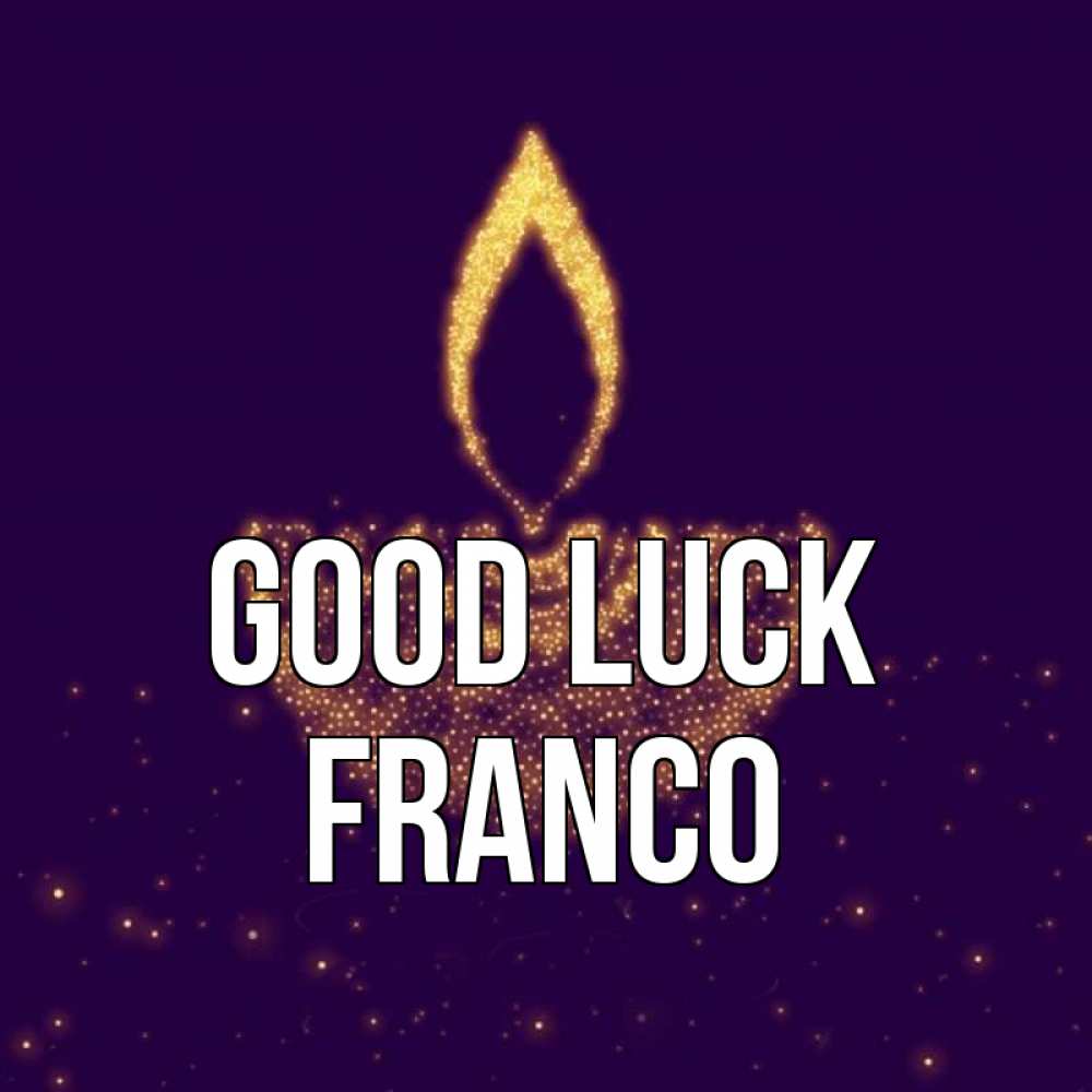 Greetings card с именем, Franco Good luck пусть повезет 2 Greetings with text for free download 