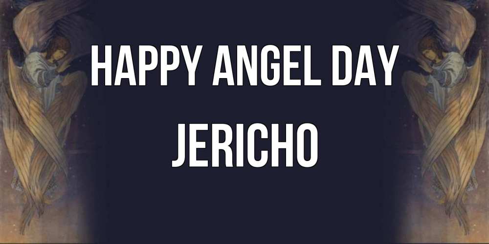 Greetings card с именем, Jericho happy angel day день ангела Greetings with text for free download 
