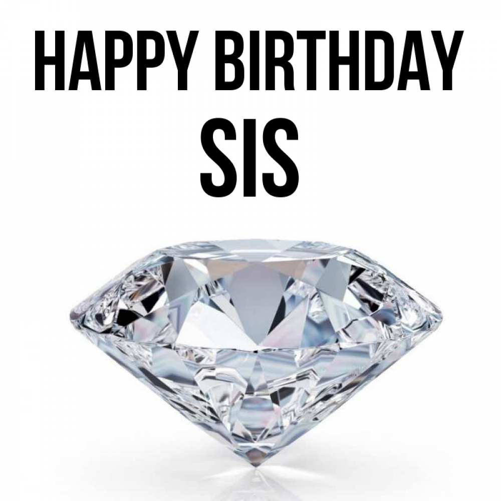 Greetings card с именем, sis Happy Birthday к пожеланием быть богатым Greetings with text for free download 