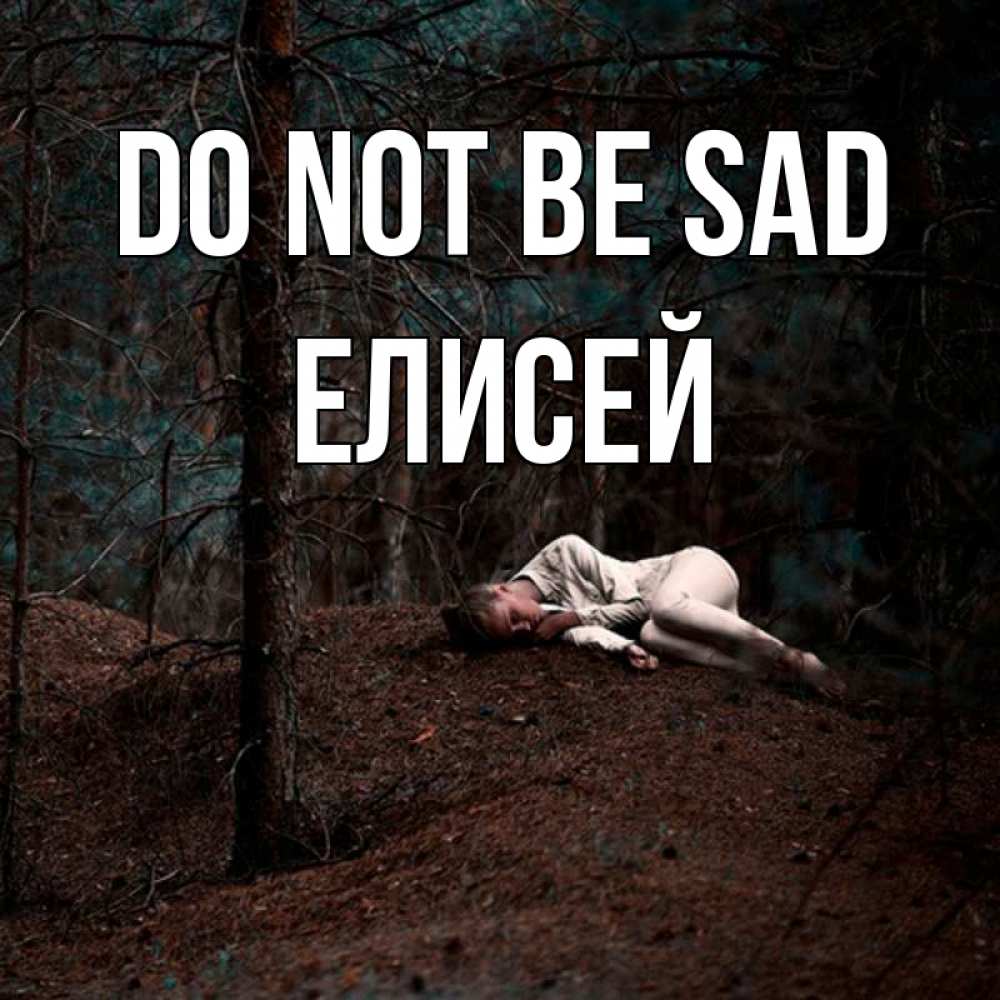 Greetings card с именем, Елисей Do not be sad лес Greetings with text for free download 
