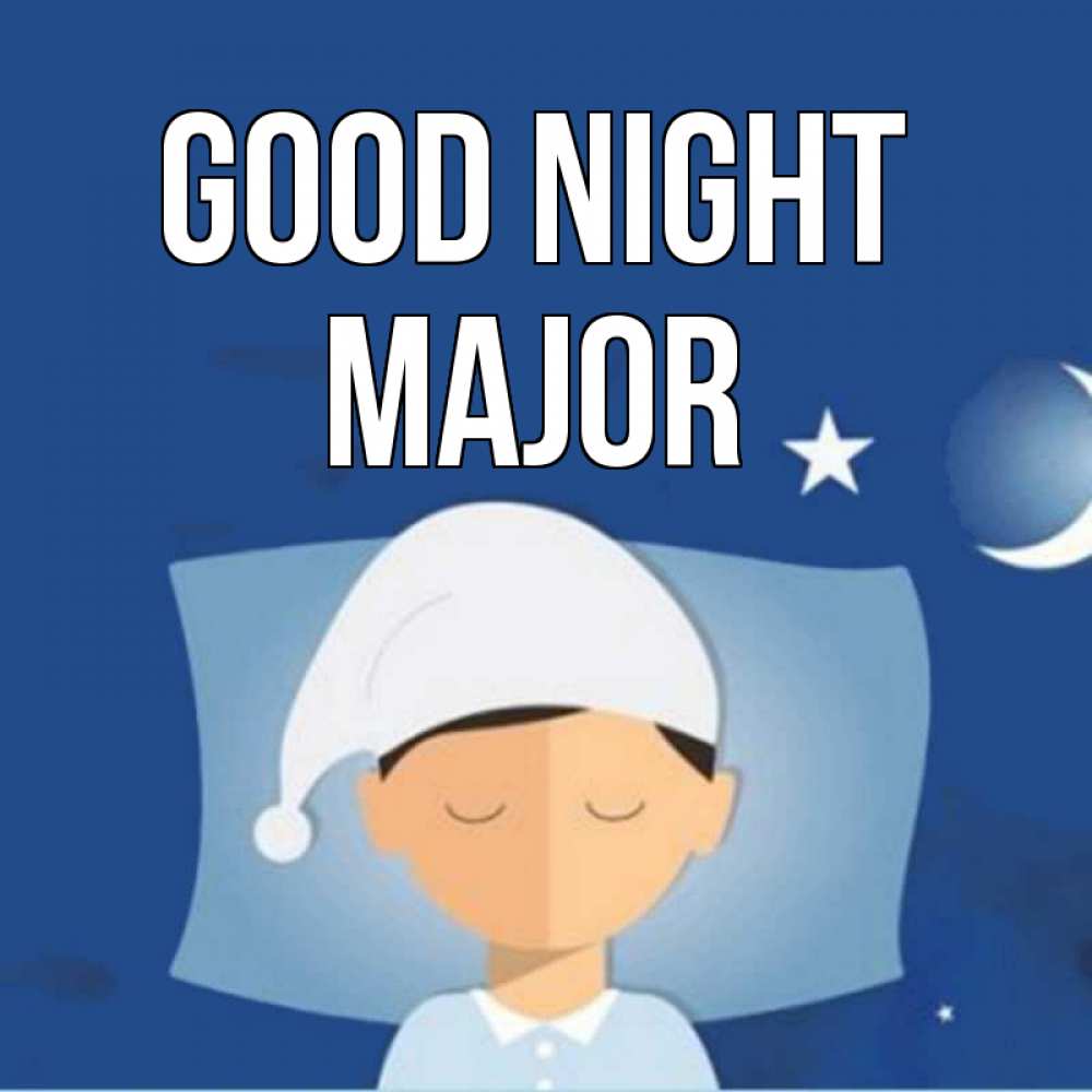 Greetings card с именем, Major Good night подушка и шапочка Greetings with text for free download 