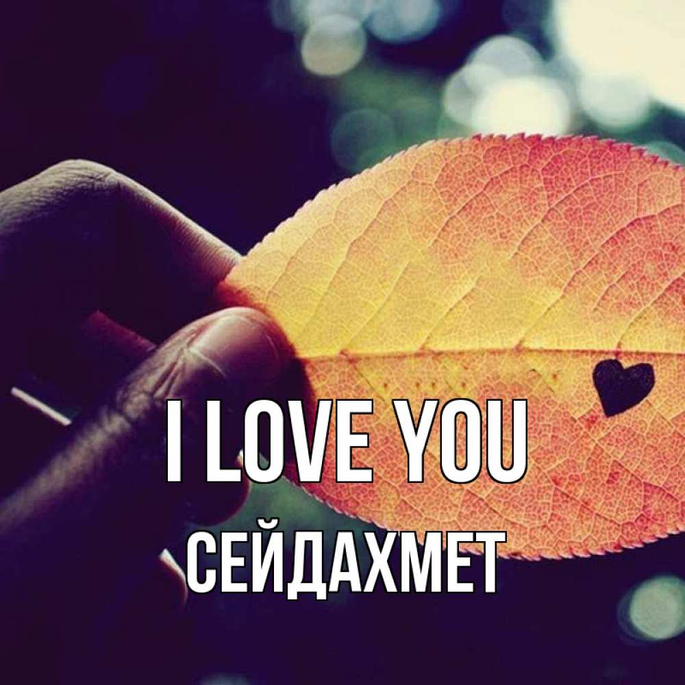 Greetings card с именем, СЕЙДАХМЕТ I love you держу лист Greetings with text for free download 