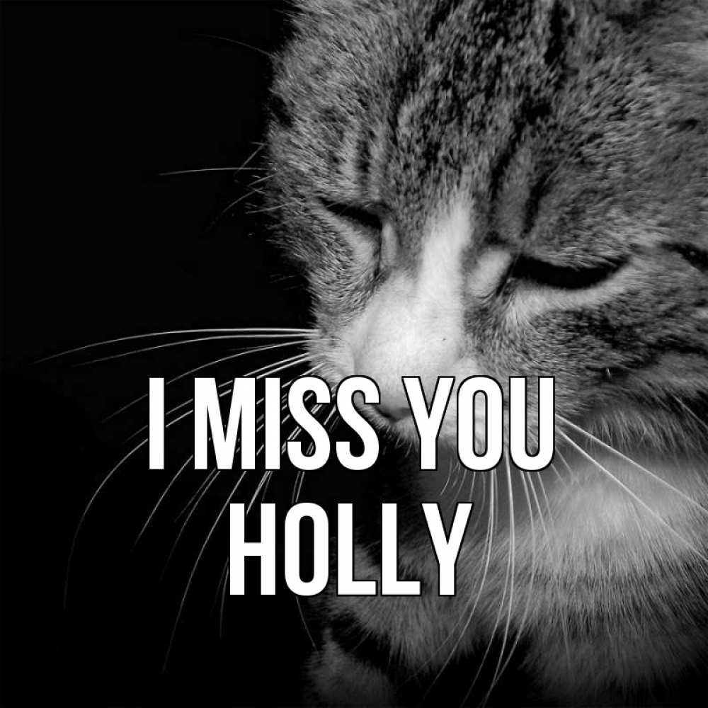 Greetings card с именем, Holly I miss you мне скучно Greetings with text for free download 