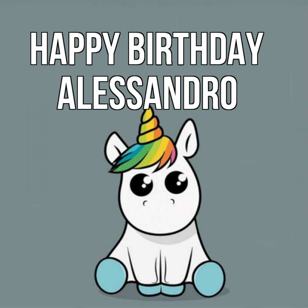 Greetings card с именем, Alessandro Happy Birthday пони Greetings with text for free download 