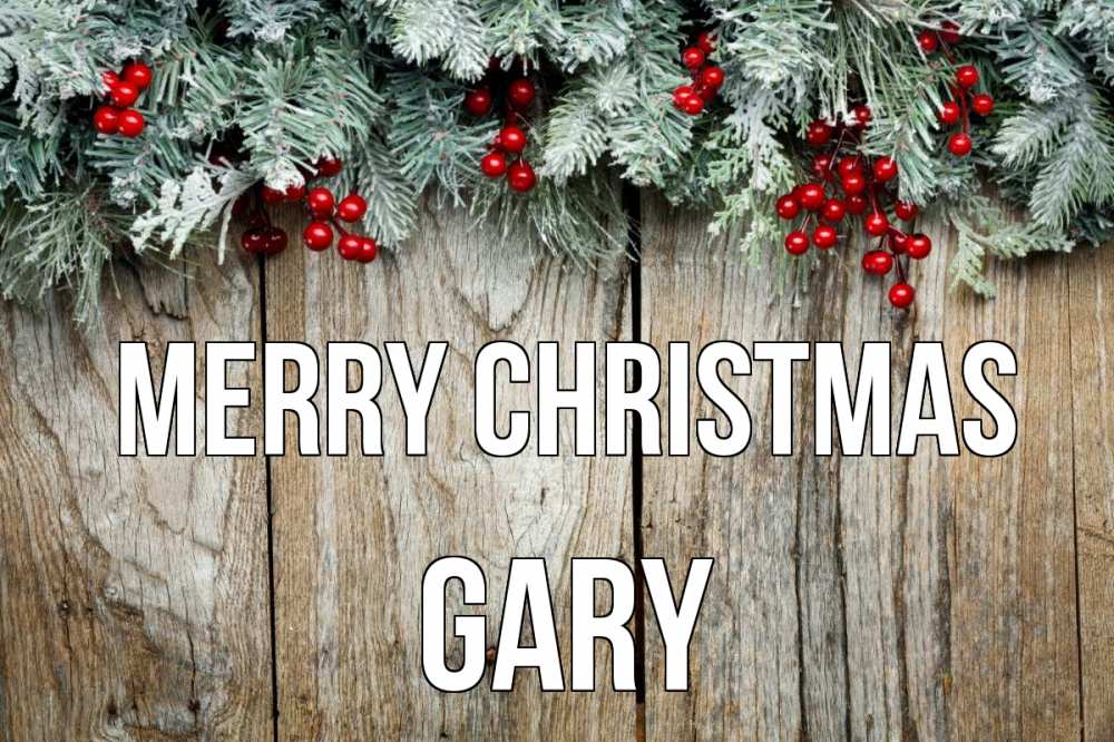 Greetings card с именем, Gary Merry Christmas с рождеством Greetings with text for free download 