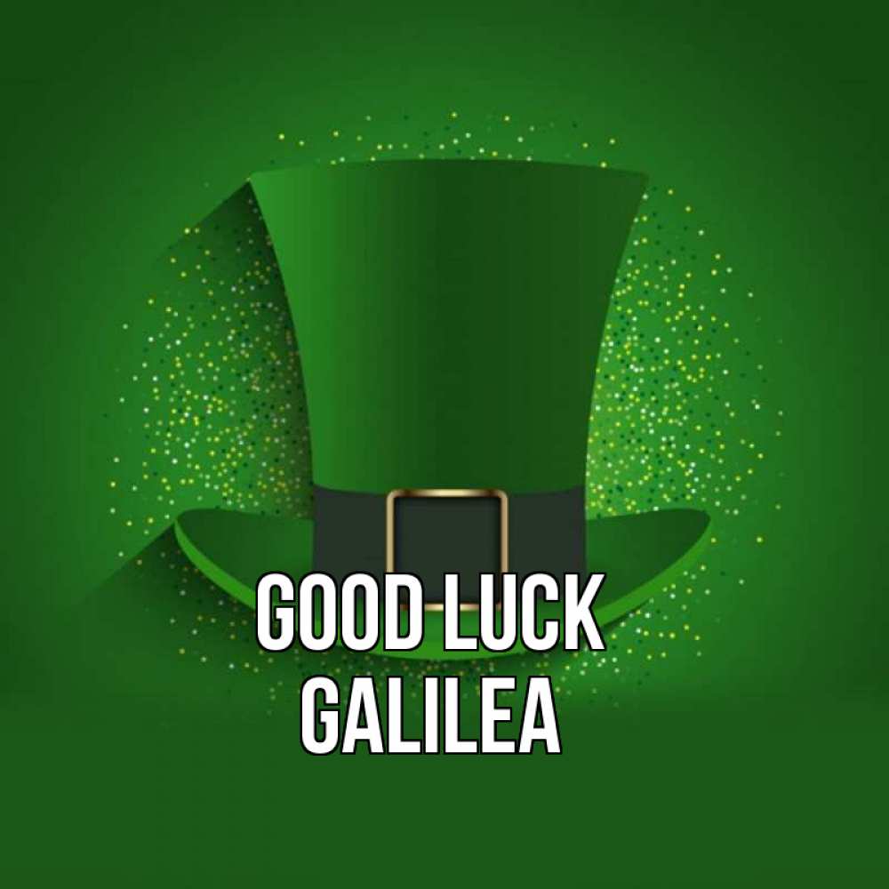 Greetings card с именем, Galilea Good luck фокусник Greetings with text for free download 