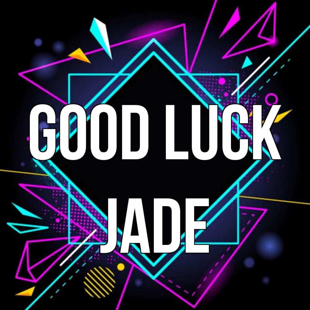 Greetings card с именем, Jade Good luck рамочки Greetings with text for free download 