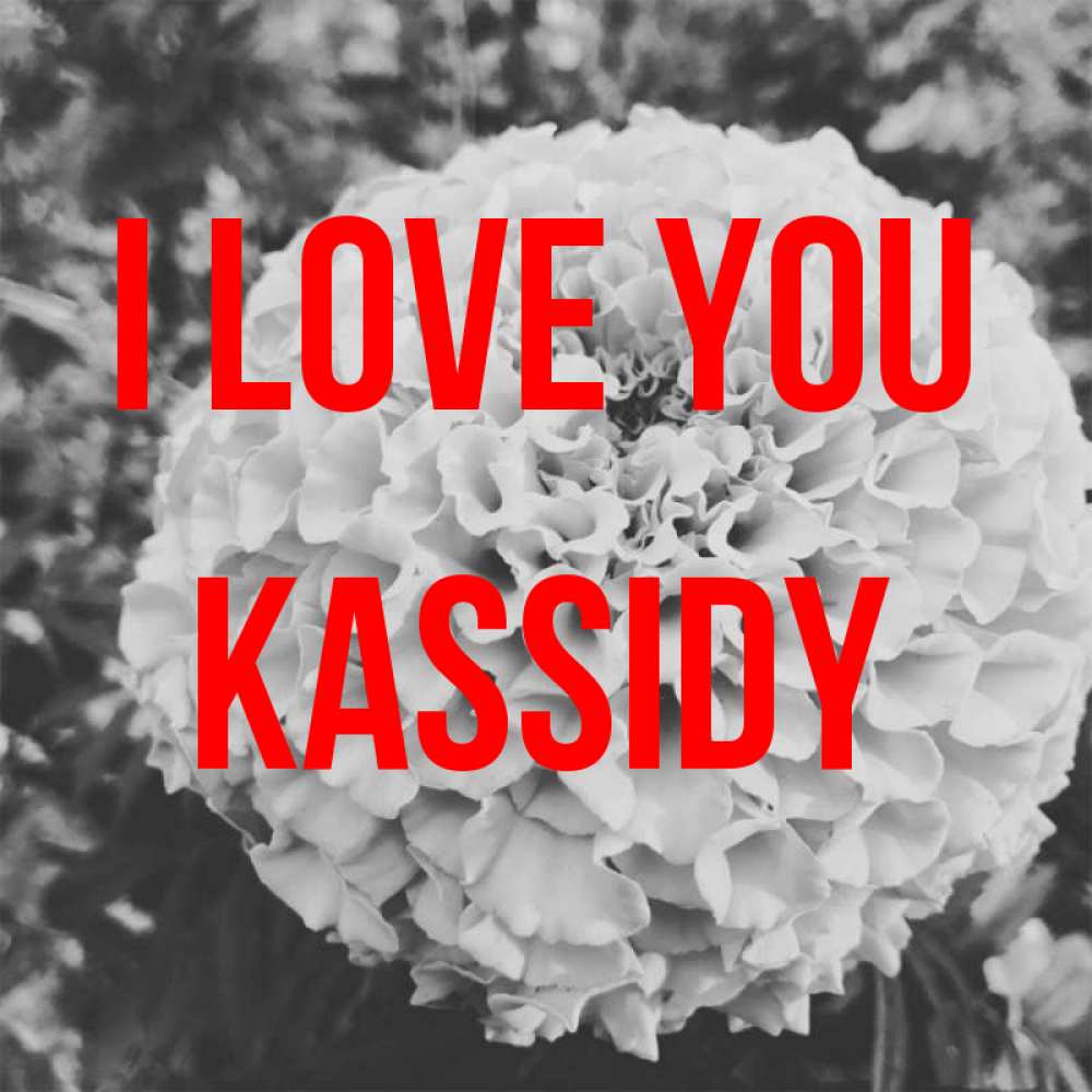 Greetings card с именем, Kassidy I love you подпись Greetings with text for free download 