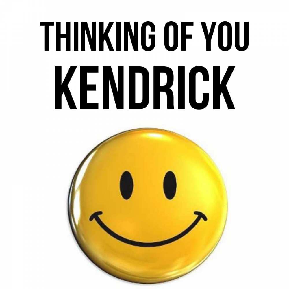 Greetings card с именем, Kendrick Thinking of you создать открытку с подписью своими руками Greetings with text for free download 