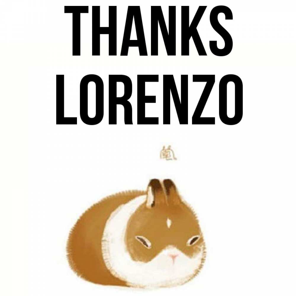 Greetings card с именем, Lorenzo Thanks коричнево белый домашний питомец Greetings with text for free download 