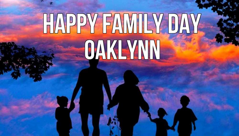 Greetings card с именем, Oaklynn happy family day семья Greetings with text for free download 