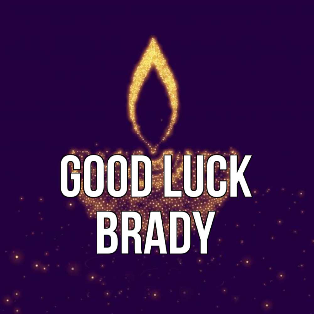 Greetings card с именем, Brady Good luck пусть повезет 2 Greetings with text for free download 
