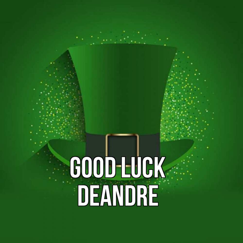 Greetings card с именем, Deandre Good luck фокусник Greetings with text for free download 