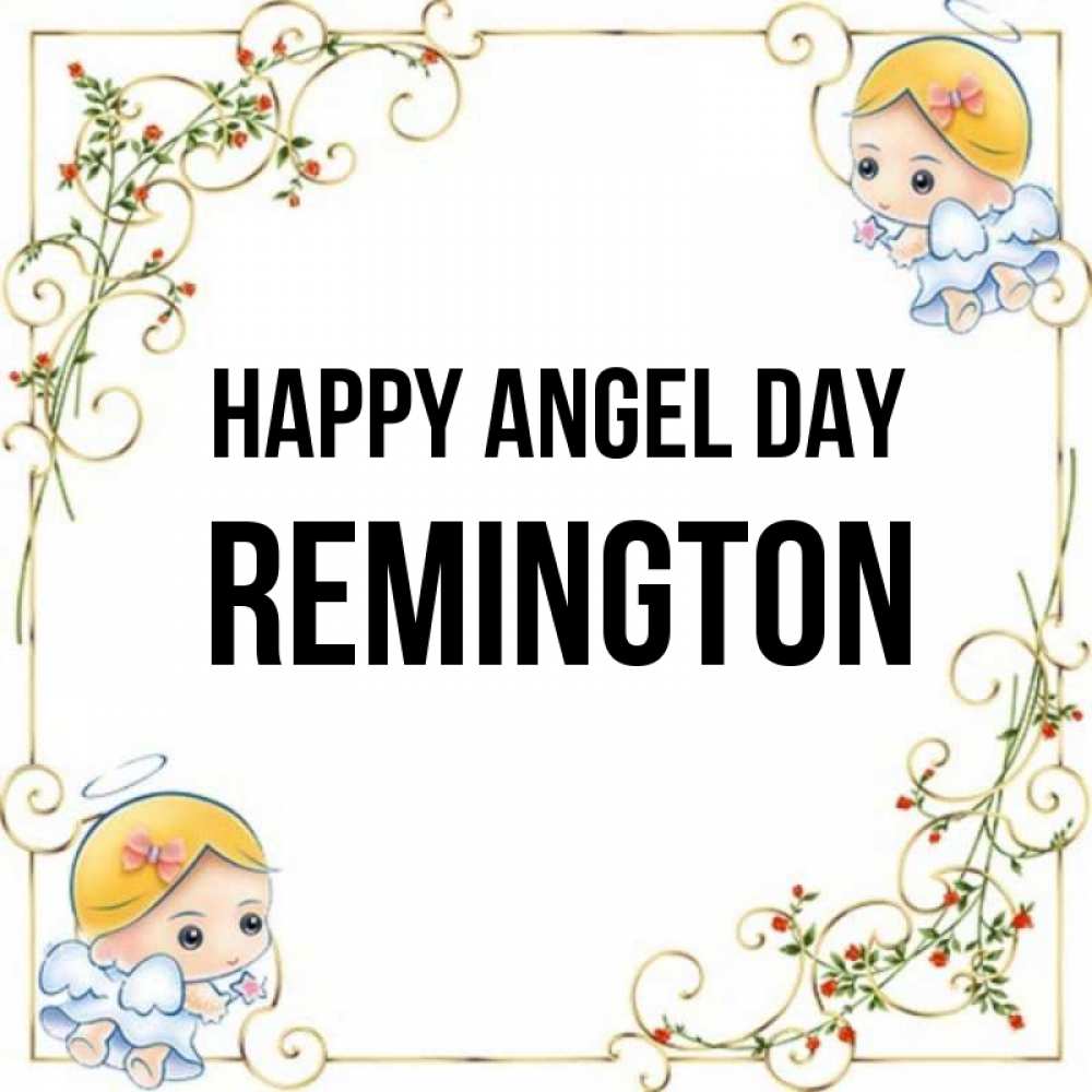 Greetings card с именем, Remington happy angel day девочки ангелы Greetings with text for free download 