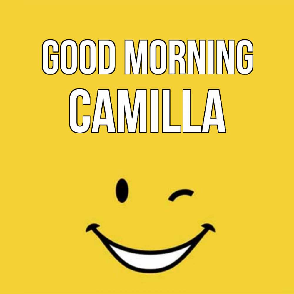 Greetings card с именем, Camilla Good morning оранжевый фон Greetings with text for free download 