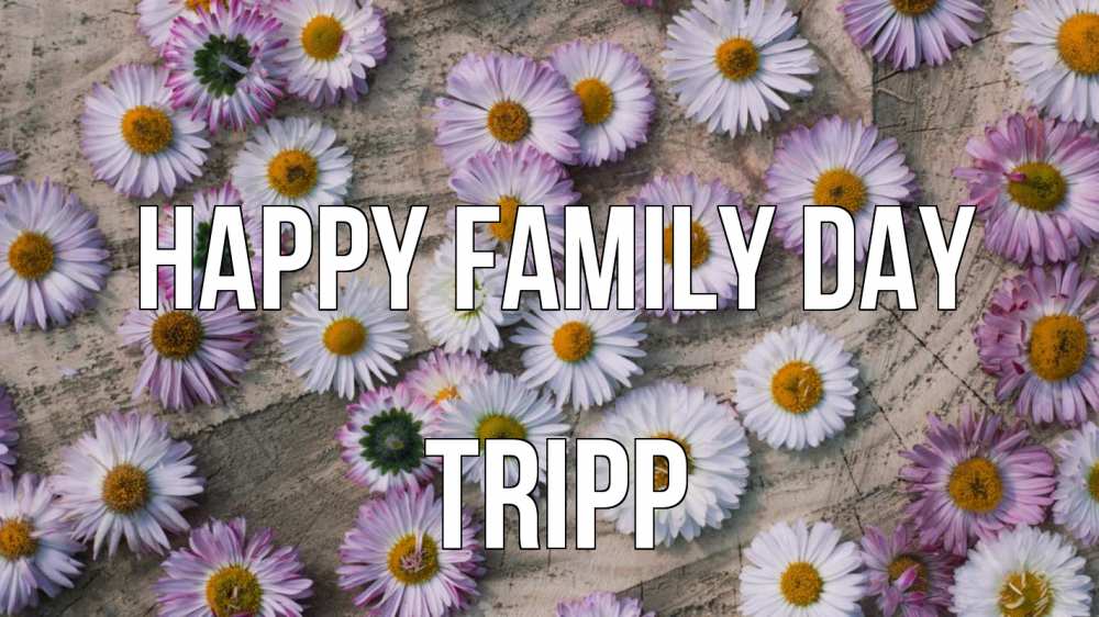 Greetings card с именем, Tripp happy family day с днем семьи Greetings with text for free download 