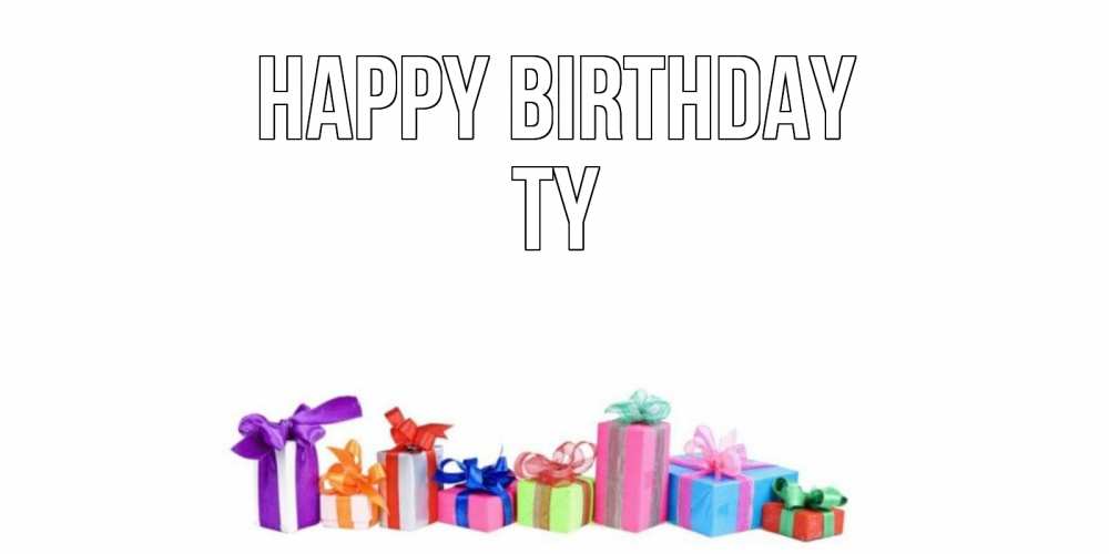 Greetings card с именем, Ty Happy Birthday Коробка, Greetings with text for free download 