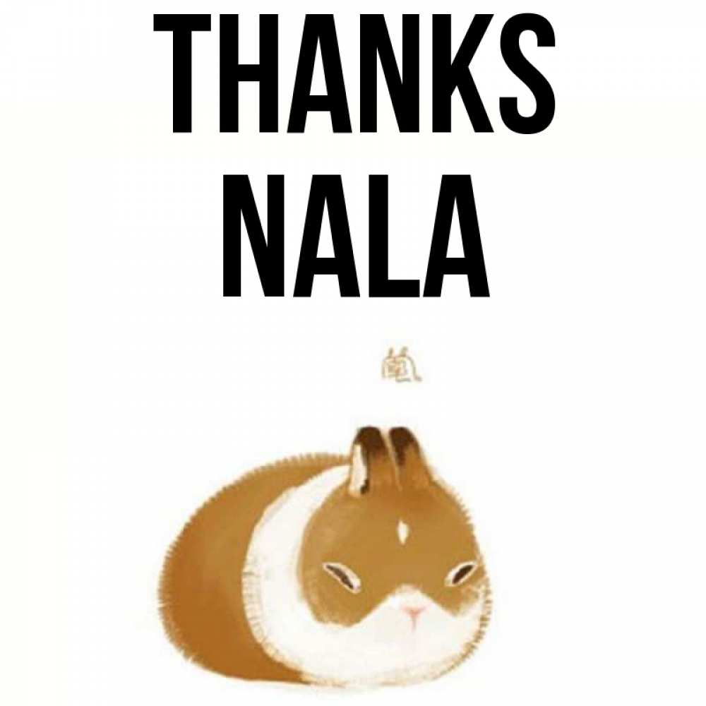 Greetings card с именем, Nala Thanks коричнево белый домашний питомец Greetings with text for free download 