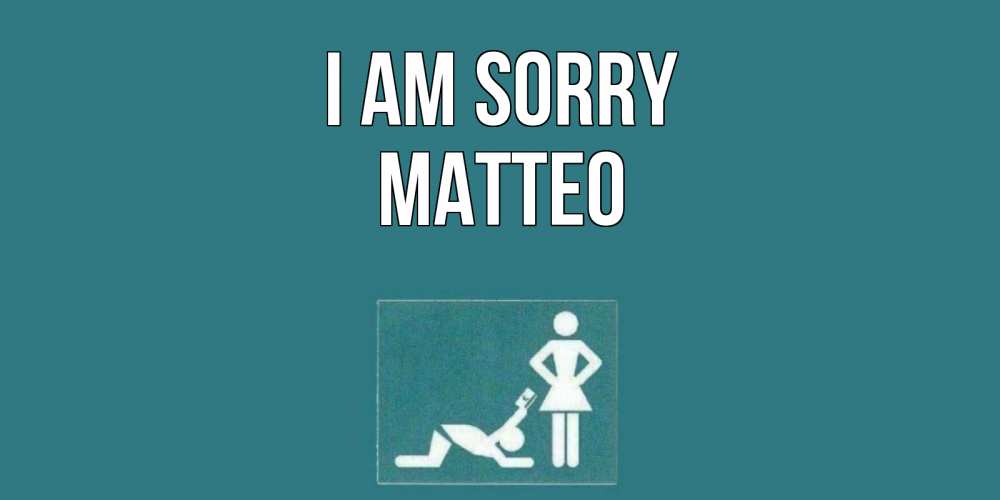 Greetings card с именем, Matteo I am sorry прости Greetings with text for free download 
