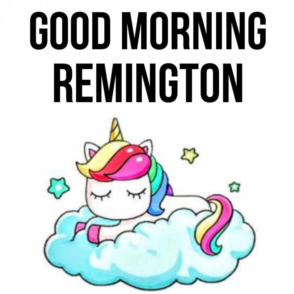 Greetings card с именем, Remington Good morning радужное утро Greetings with text for free download 