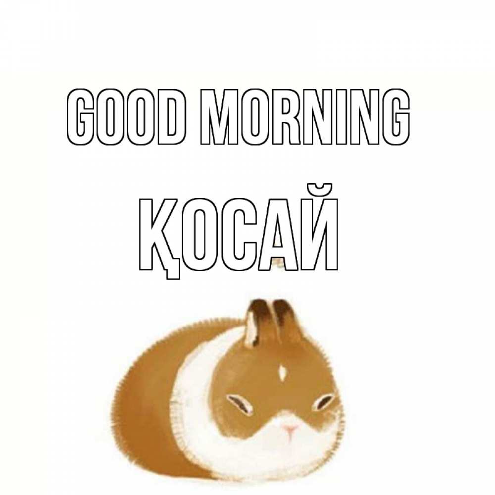 Greetings card с именем, ҚОСАЙ Good morning хорошего утречка Greetings with text for free download 