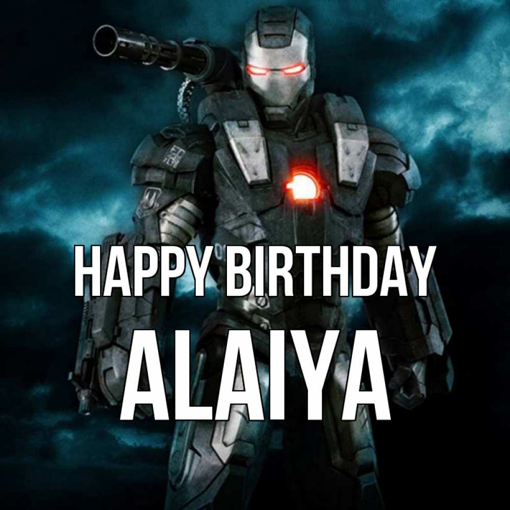 Greetings card с именем, Alaiya Happy Birthday марвел супергерой в новом костюме Greetings with text for free download 