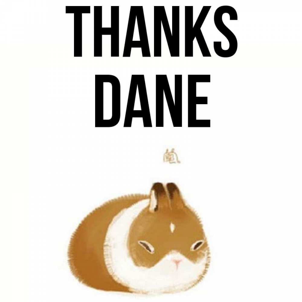 Greetings card с именем, Dane Thanks коричнево белый домашний питомец Greetings with text for free download 