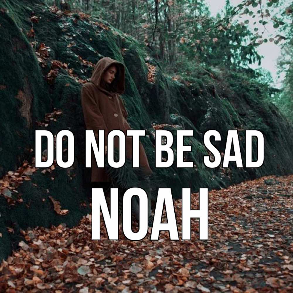 Greetings card с именем, Noah Do not be sad осенний лес Greetings with text for free download 