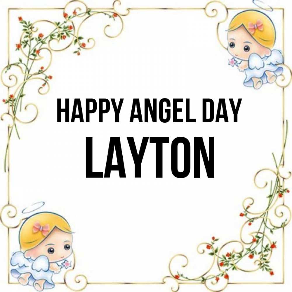 Greetings card с именем, Layton happy angel day девочки ангелы Greetings with text for free download 