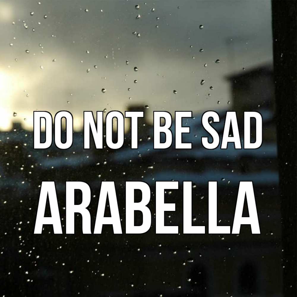 Greetings card с именем, Arabella Do not be sad вид на крыши Greetings with text for free download 