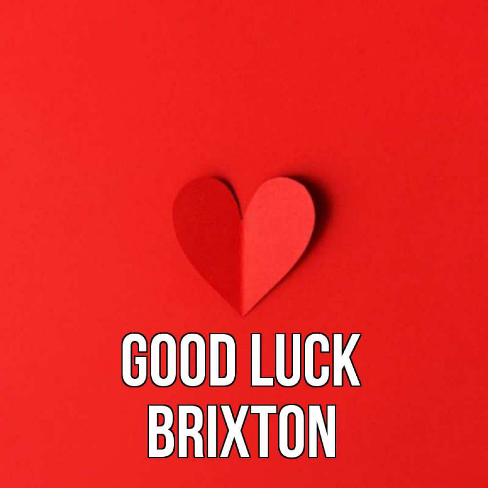 Greetings card с именем, Brixton Good luck пусть повезет для любимых 1 Greetings with text for free download 