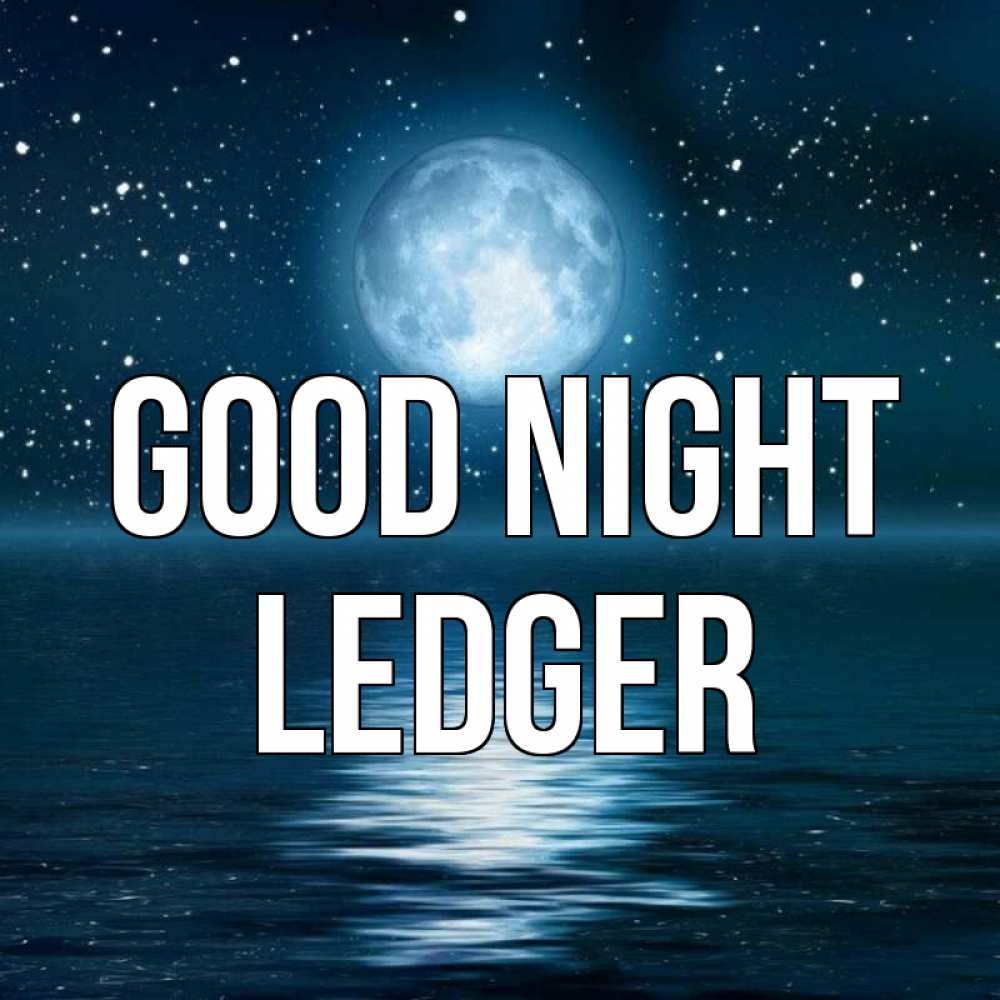 Greetings card с именем, Ledger Good night звезды Greetings with text for free download 