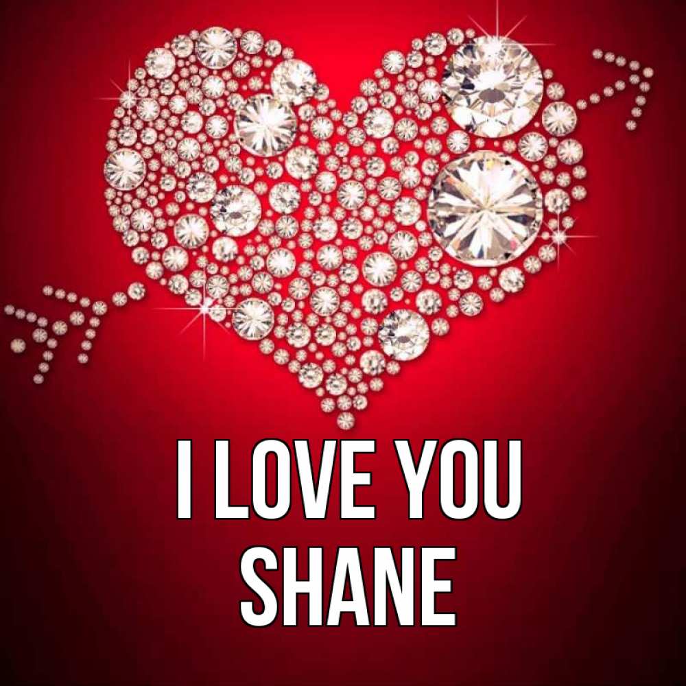 Greetings card с именем, Shane I love you стрела купидона Greetings with text for free download 