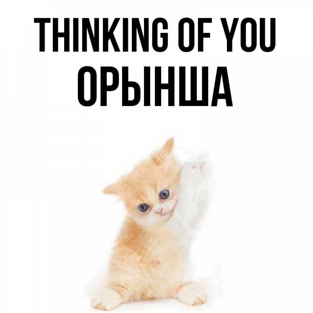 Greetings card с именем, ОРЫНША Thinking of you зверушки и милота Greetings with text for free download 