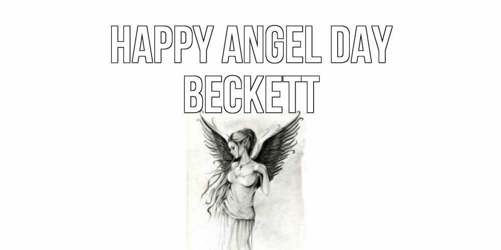 Greetings card с именем, Beckett happy angel day С днем Ангела, поздравления ко дню ангела Greetings with text for free download 