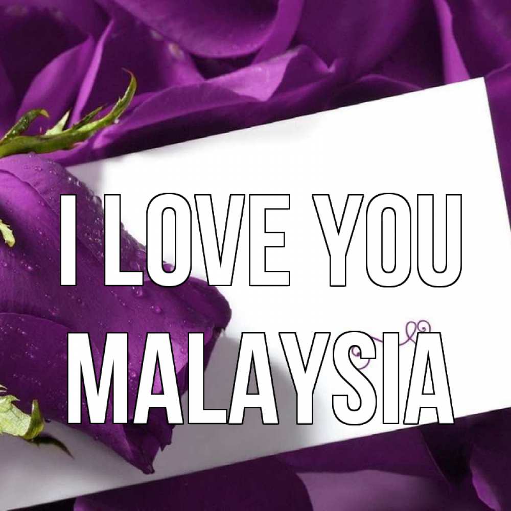 Greetings card с именем, Malaysia I love you роза Greetings with text for free download 