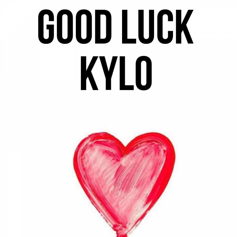 Greetings card с именем, Kylo Good luck рисунок маркером Greetings with text for free download 