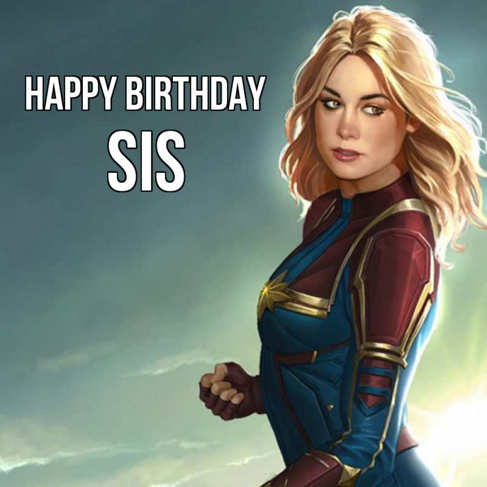 Greetings card с именем, sis Happy Birthday холод жара Greetings with text for free download 