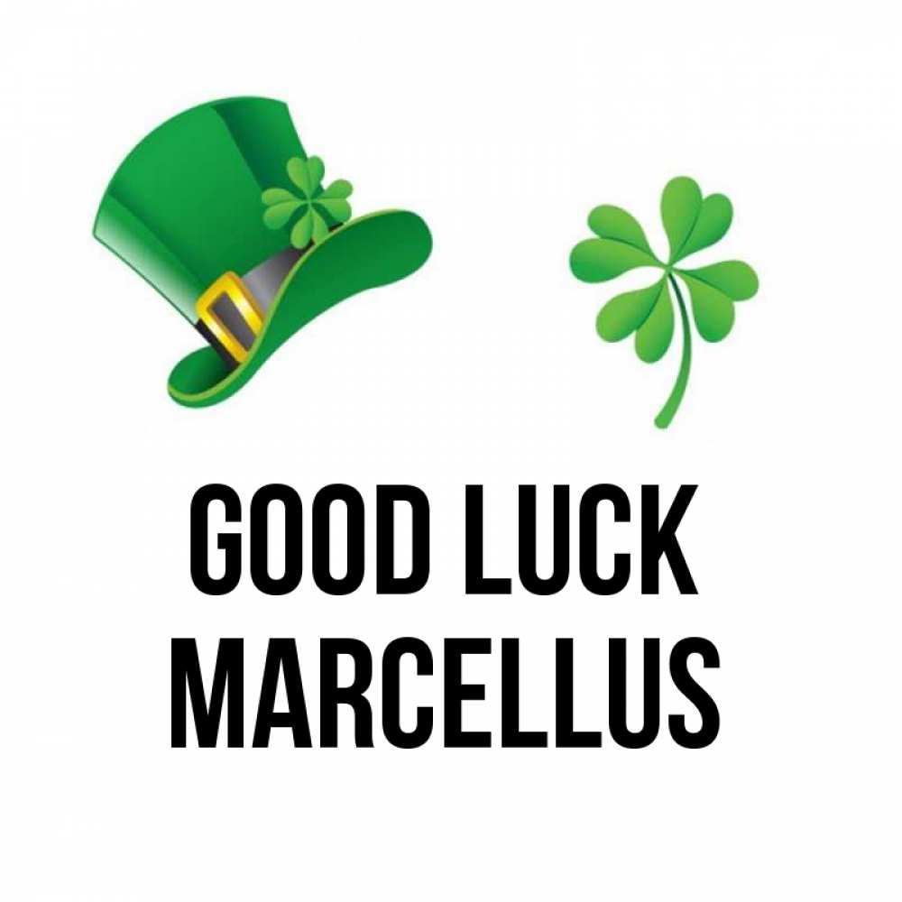 Greetings card с именем, Marcellus Good luck на удачу 1 Greetings with text for free download 