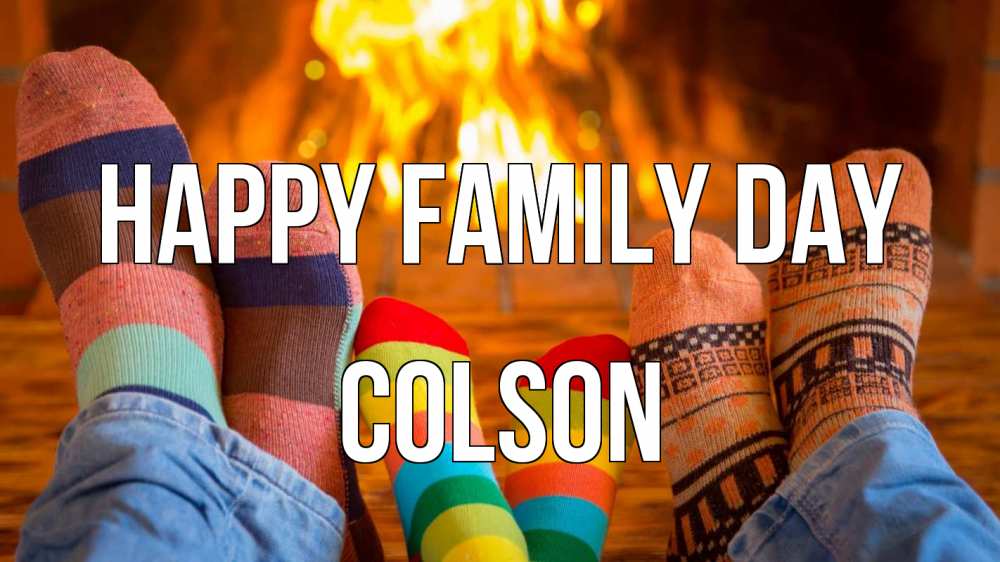 Greetings card с именем, Colson happy family day с днем семьи Greetings with text for free download 
