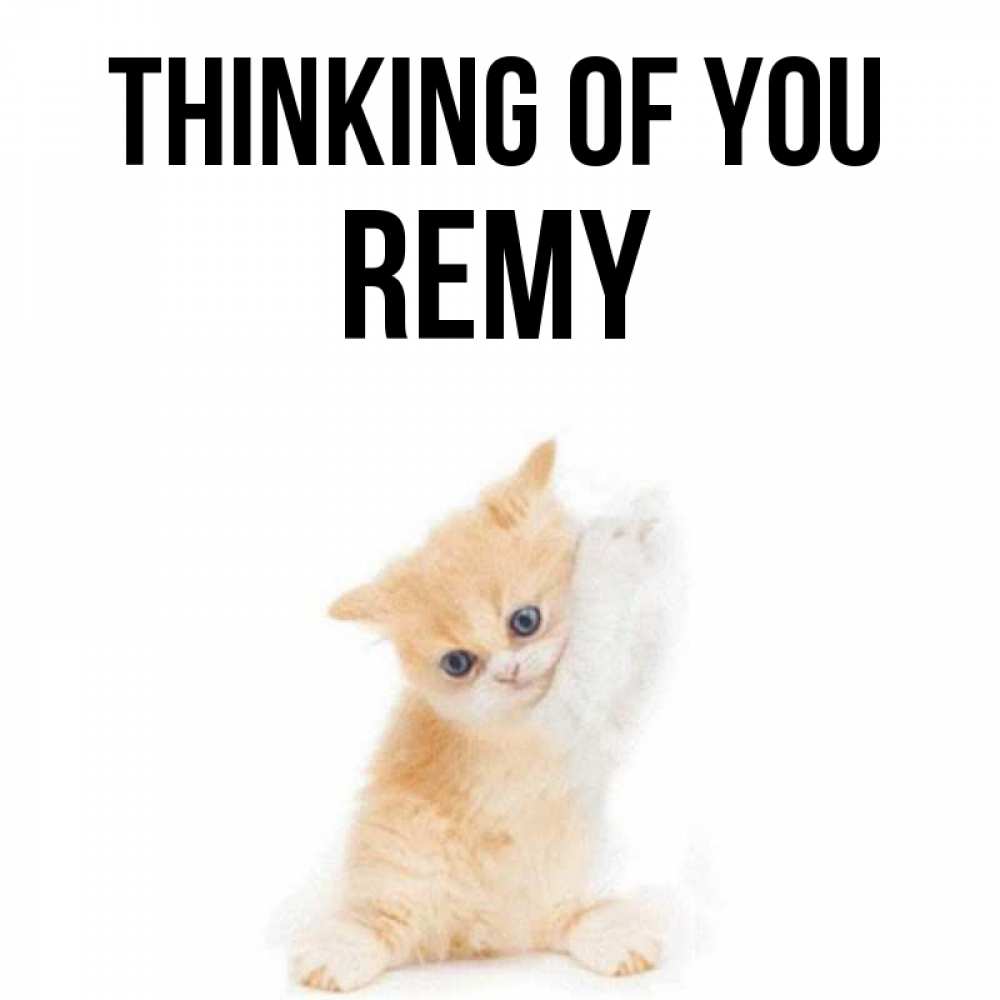 Greetings card с именем, Remy Thinking of you зверушки и милота Greetings with text for free download 