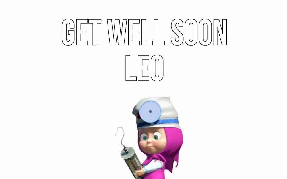 Greetings card с именем, Leo Get well soon маша доктор варч Greetings with text for free download 