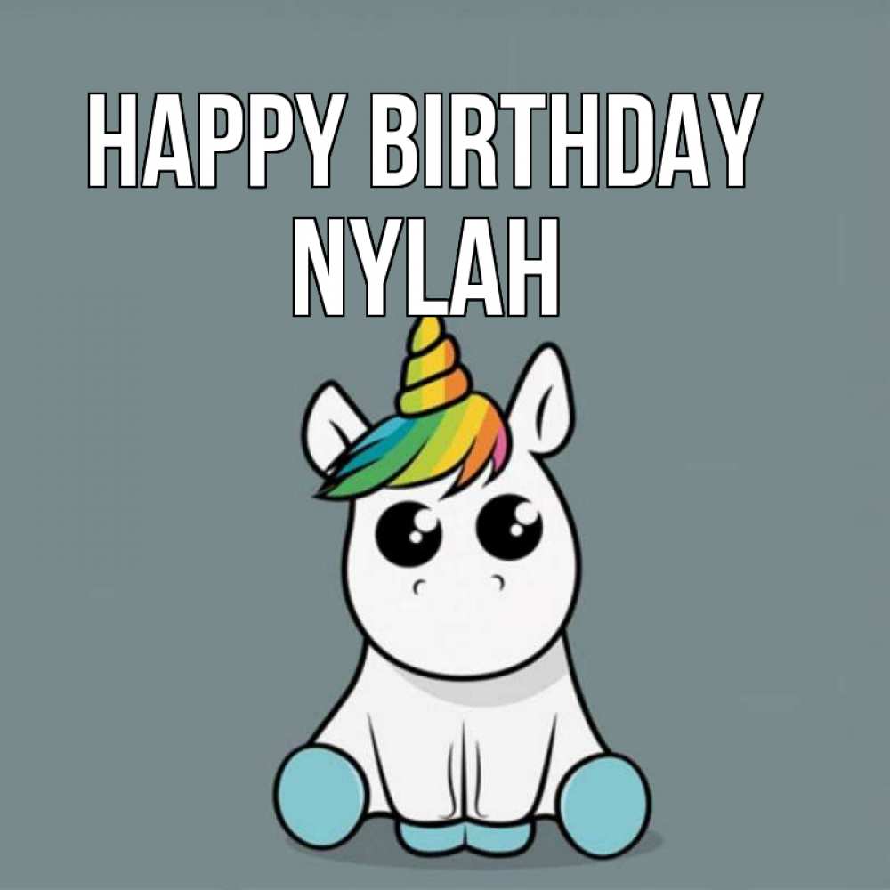 Greetings card с именем, Nylah Happy Birthday пони Greetings with text for free download 