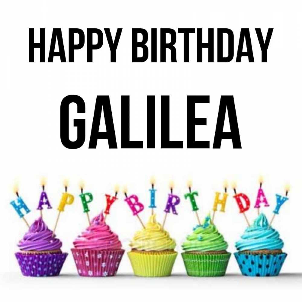 Greetings card с именем, Galilea Happy Birthday открытка ко дню рождения с разноцветными вкусняшками Greetings with text for free download 