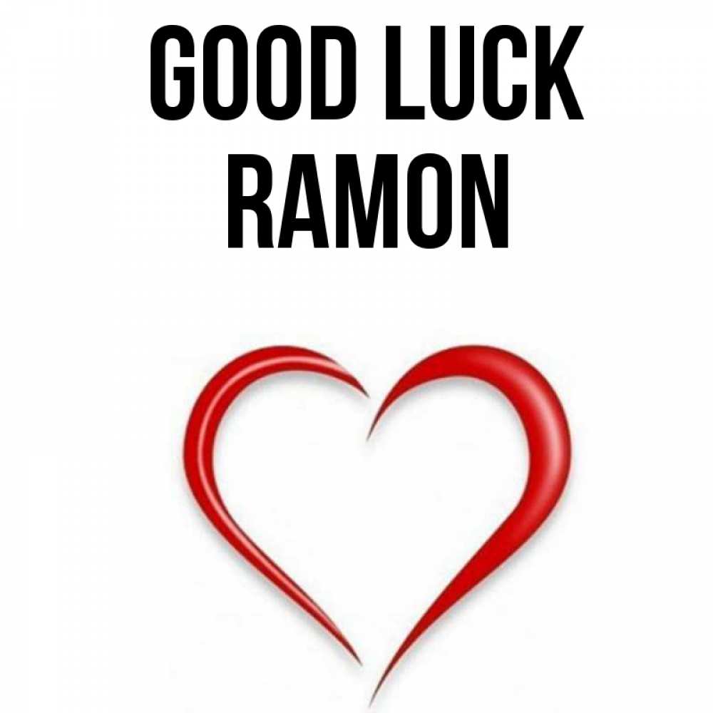 Greetings card с именем, Ramon Good luck для удачливых людей Greetings with text for free download 