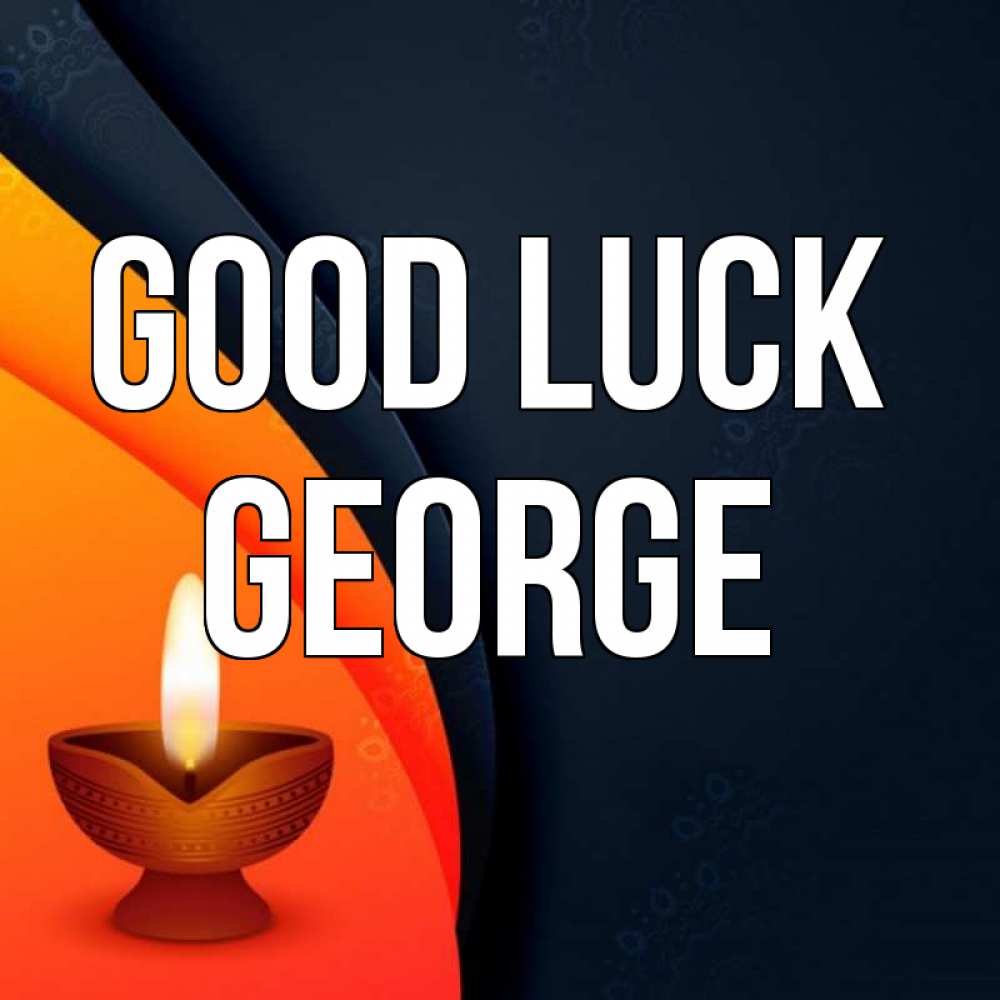 Greetings card с именем, George Good luck абстрактный фон Greetings with text for free download 